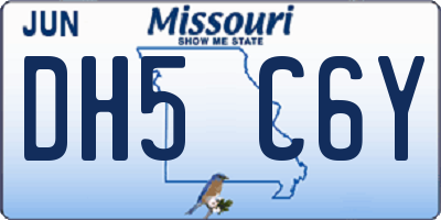 MO license plate DH5C6Y