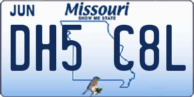 MO license plate DH5C8L