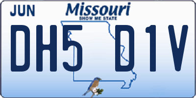 MO license plate DH5D1V