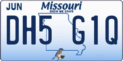 MO license plate DH5G1Q