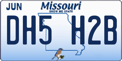 MO license plate DH5H2B