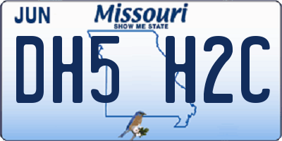 MO license plate DH5H2C