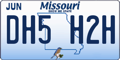 MO license plate DH5H2H