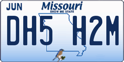 MO license plate DH5H2M