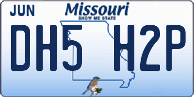 MO license plate DH5H2P