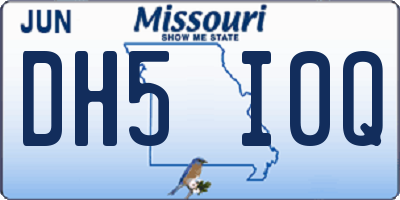MO license plate DH5I0Q