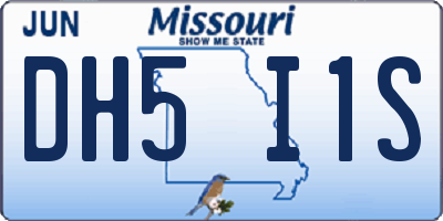 MO license plate DH5I1S