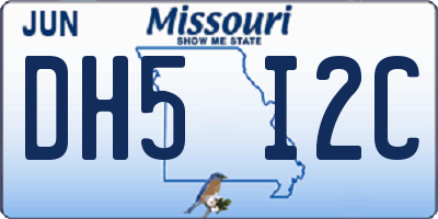 MO license plate DH5I2C