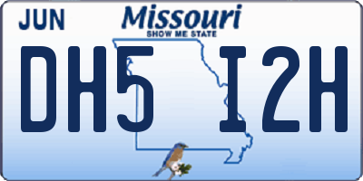 MO license plate DH5I2H