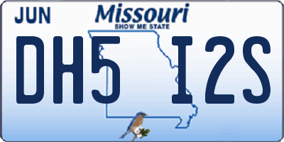 MO license plate DH5I2S