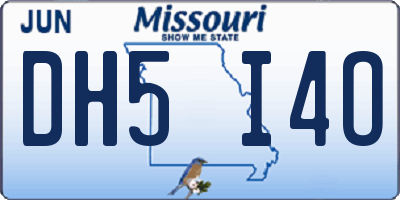 MO license plate DH5I4O