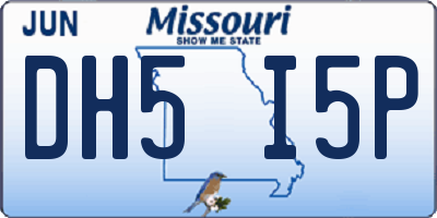 MO license plate DH5I5P