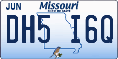 MO license plate DH5I6Q
