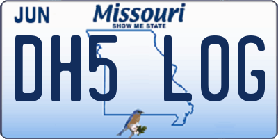 MO license plate DH5L0G