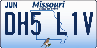 MO license plate DH5L1V