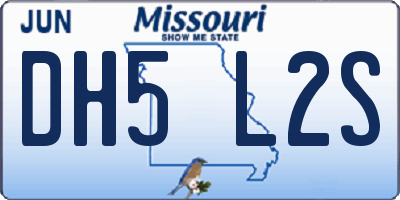 MO license plate DH5L2S