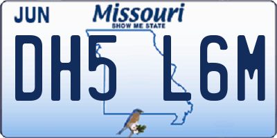MO license plate DH5L6M