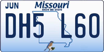 MO license plate DH5L6O