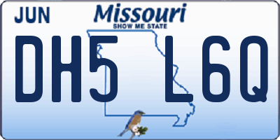 MO license plate DH5L6Q