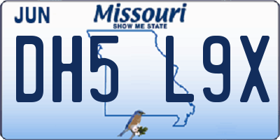MO license plate DH5L9X