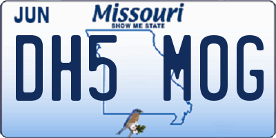 MO license plate DH5M0G