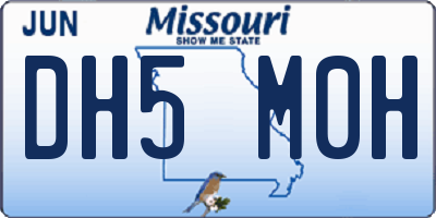 MO license plate DH5M0H