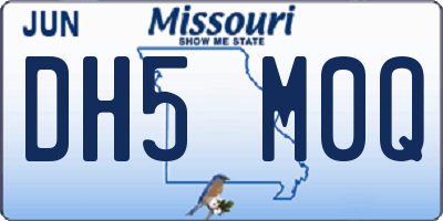 MO license plate DH5M0Q