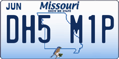 MO license plate DH5M1P