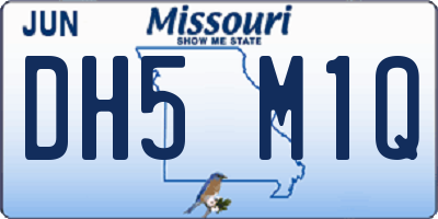 MO license plate DH5M1Q