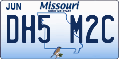 MO license plate DH5M2C