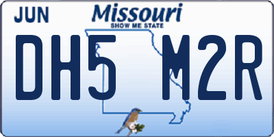 MO license plate DH5M2R