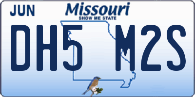 MO license plate DH5M2S