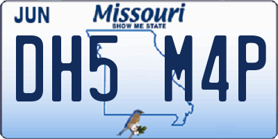 MO license plate DH5M4P