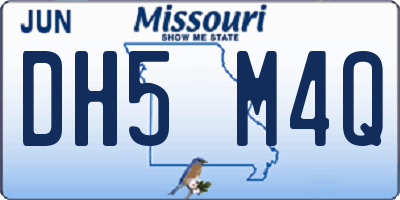 MO license plate DH5M4Q