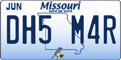 MO license plate DH5M4R
