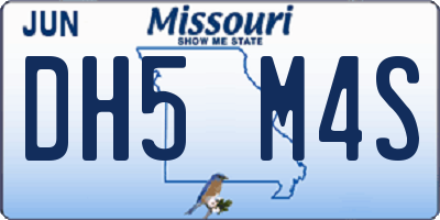 MO license plate DH5M4S