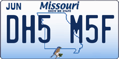 MO license plate DH5M5F