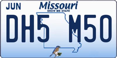 MO license plate DH5M5O
