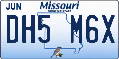 MO license plate DH5M6X