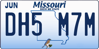 MO license plate DH5M7M