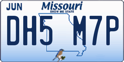 MO license plate DH5M7P