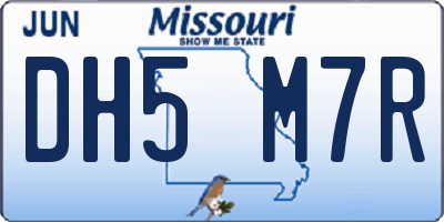 MO license plate DH5M7R