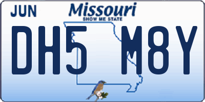 MO license plate DH5M8Y