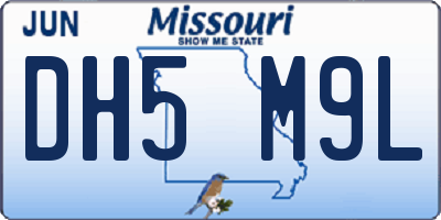 MO license plate DH5M9L