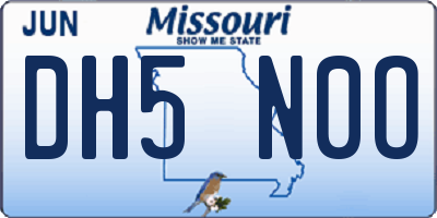 MO license plate DH5N0O