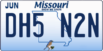 MO license plate DH5N2N