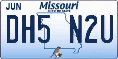 MO license plate DH5N2U