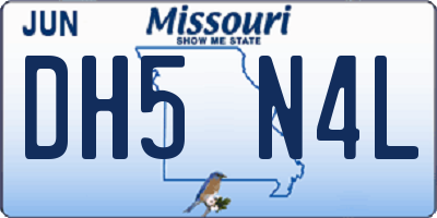 MO license plate DH5N4L