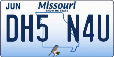 MO license plate DH5N4U