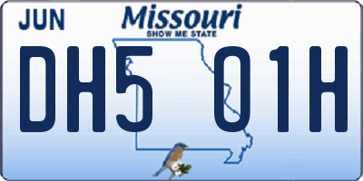 MO license plate DH5O1H